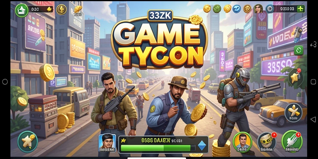 Tampilan gameplay 33ZK dengan berbagai elemen manajerial.