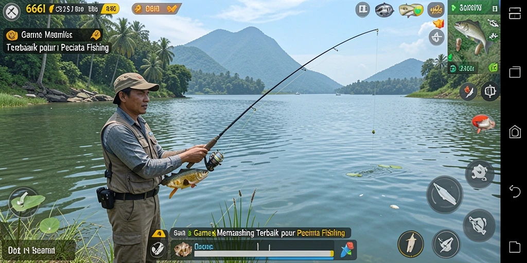Screenshot menampilkan aksi memancing seru dalam 666I dengan grafik yang memukau.