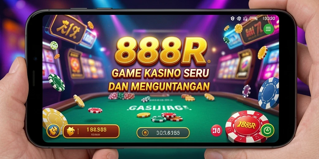 Tampilan menarik dari permainan kasino di 888R.