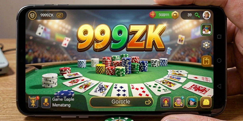 Tampilan gameplay Gaple yang menarik di 999ZK.