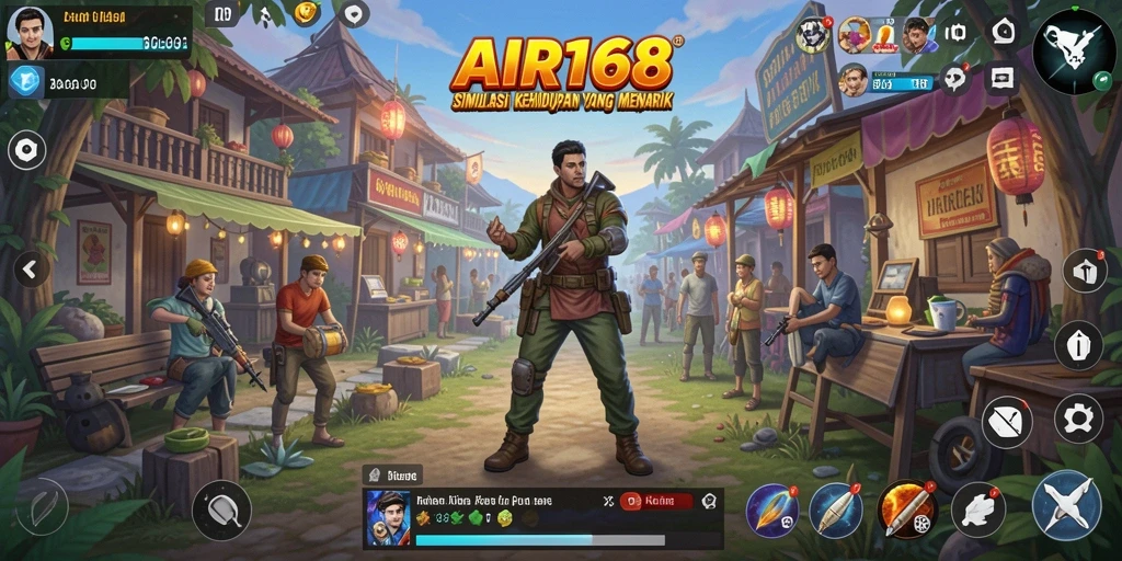 Tangkapan layar gameplay AIR168 menunjukkan interaksi karakter yang menarik.