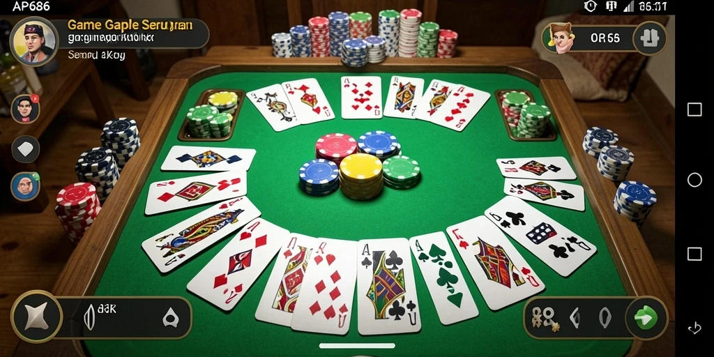 Tampilan menarik dari gameplay Gaple di AP686.