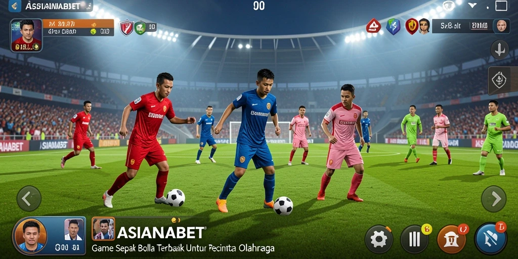 Tampilan gameplay menarik di ASIANABET dengan aksi sepak bola yang seru.
