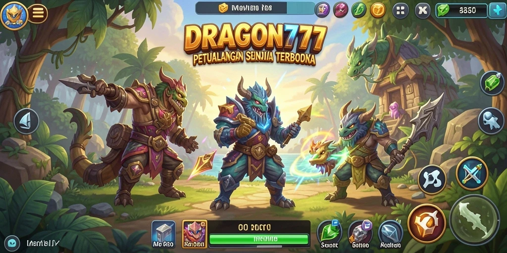 Tampilan gameplay seru dan lingkungan terbuka di DRAGON777.