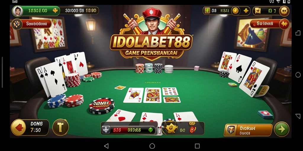 Tampilan menarik dari gameplay poker IDOLABET88.