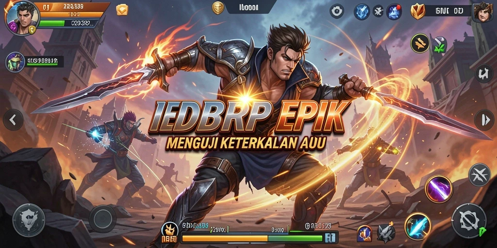 Tampilan gameplay intens IDRRP dengan pertarungan seru antara karakter-karakter unik.