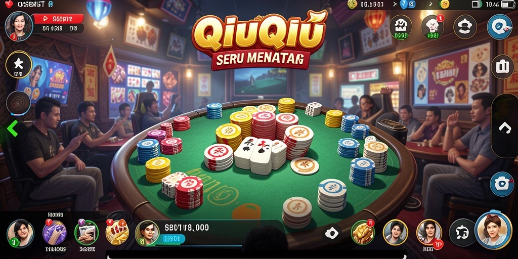 Tampilan menarik dari gameplay QiuQiu di IOSBET.