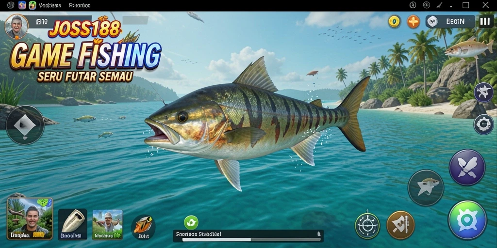 Tampilan gameplay JOSS188 dengan aksi memancing yang seru.