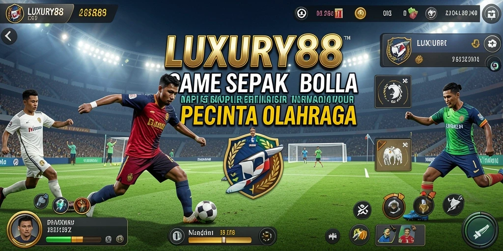 Tangkapan layar dari gameplay mendebarkan LUXURY88 di lapangan sepak bola.