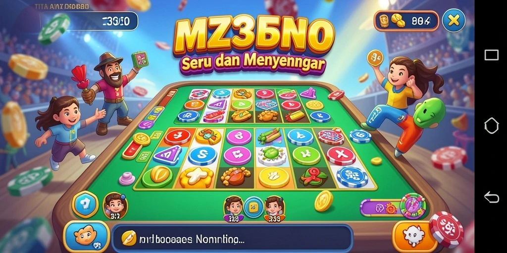 Tampilan menarik dari gameplay Bingo MZ356 dengan warna-warni yang ceria.