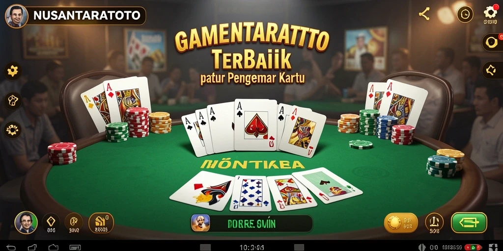 Tampilan gameplay NUSANTARATOTO saat bermain poker yang mendebarkan.