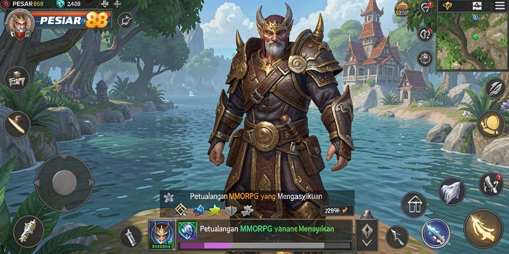 Screenshot gameplay PESIAR88 yang menampilkan aksi MMORPG yang seru.