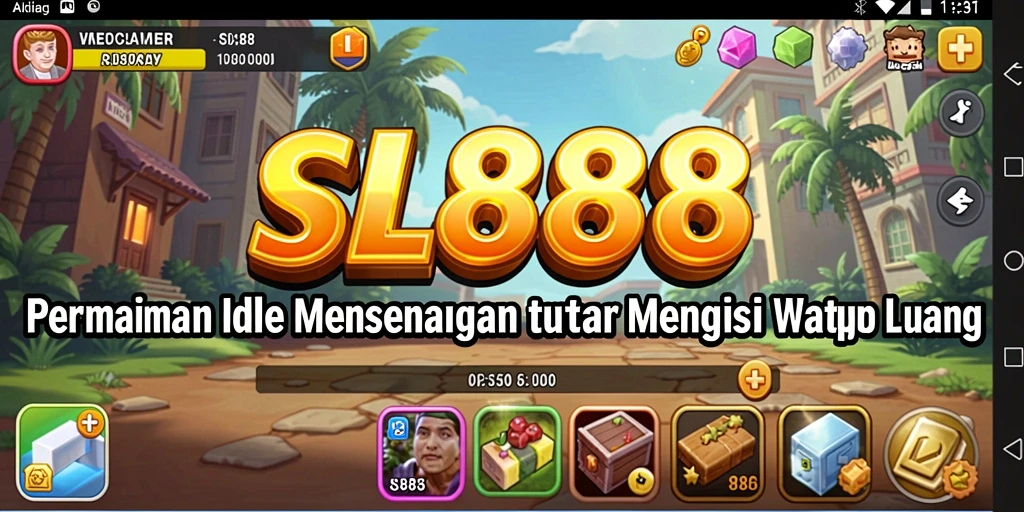 Tangkapan layar menunjukkan gameplay menarik SL888 dengan karakter yang aktif.