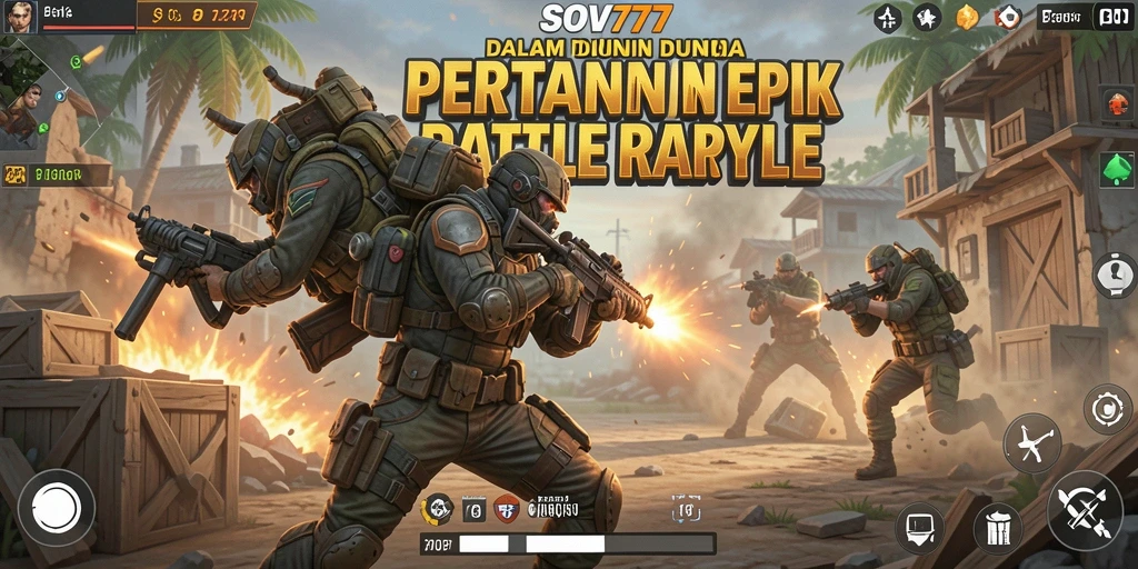 Tampilan gameplay mendebarkan saat pertarungan Battle Royale.