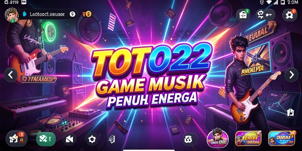 Tampilan gameplay TOTO22 saat pemain berkompetisi dalam permainan musik.