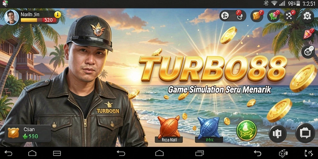 Tampilan gameplay TURBO88 yang menawan dan interaktif.