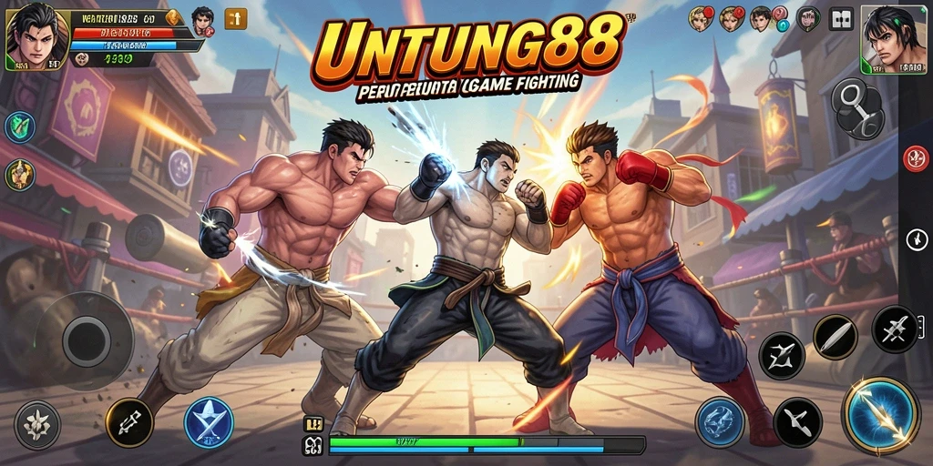Gameplay seru UNTUNG88 dengan karakter bertarung beragam.