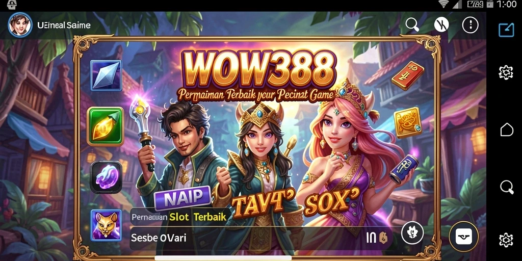 Tampilan gameplay dalam aplikasi WOW388 yang memukau.
